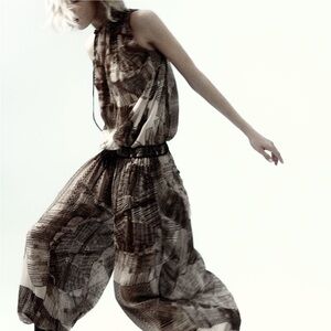 ZARA Limited Edition Printed Blouse/Mini Dress & Pareo Pants